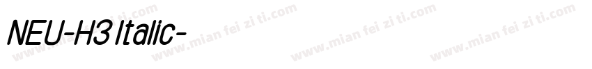 NEU-H3 Italic字体转换